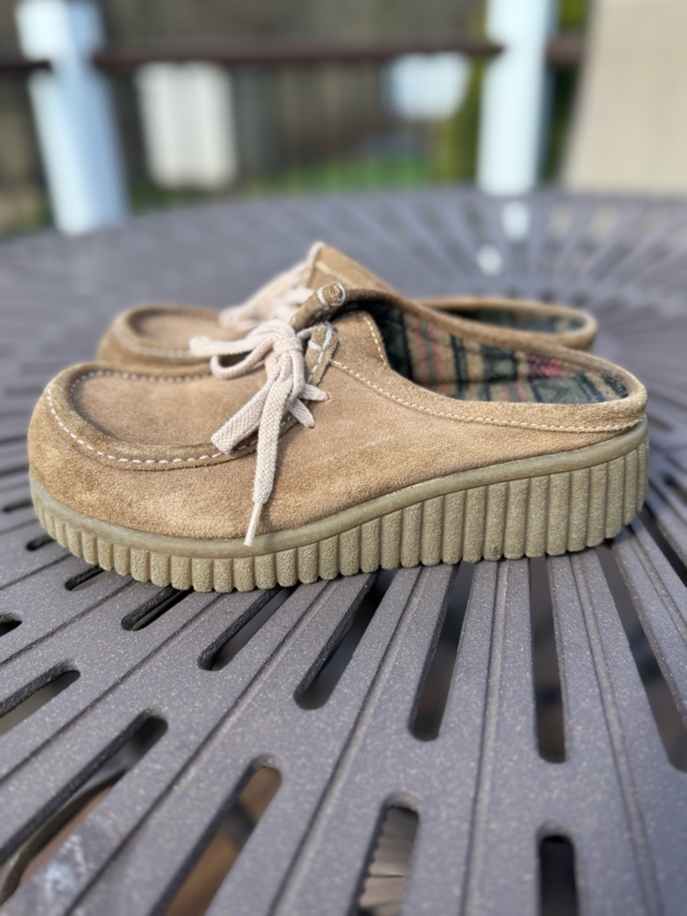 BC suede loafer wedge , sz 8